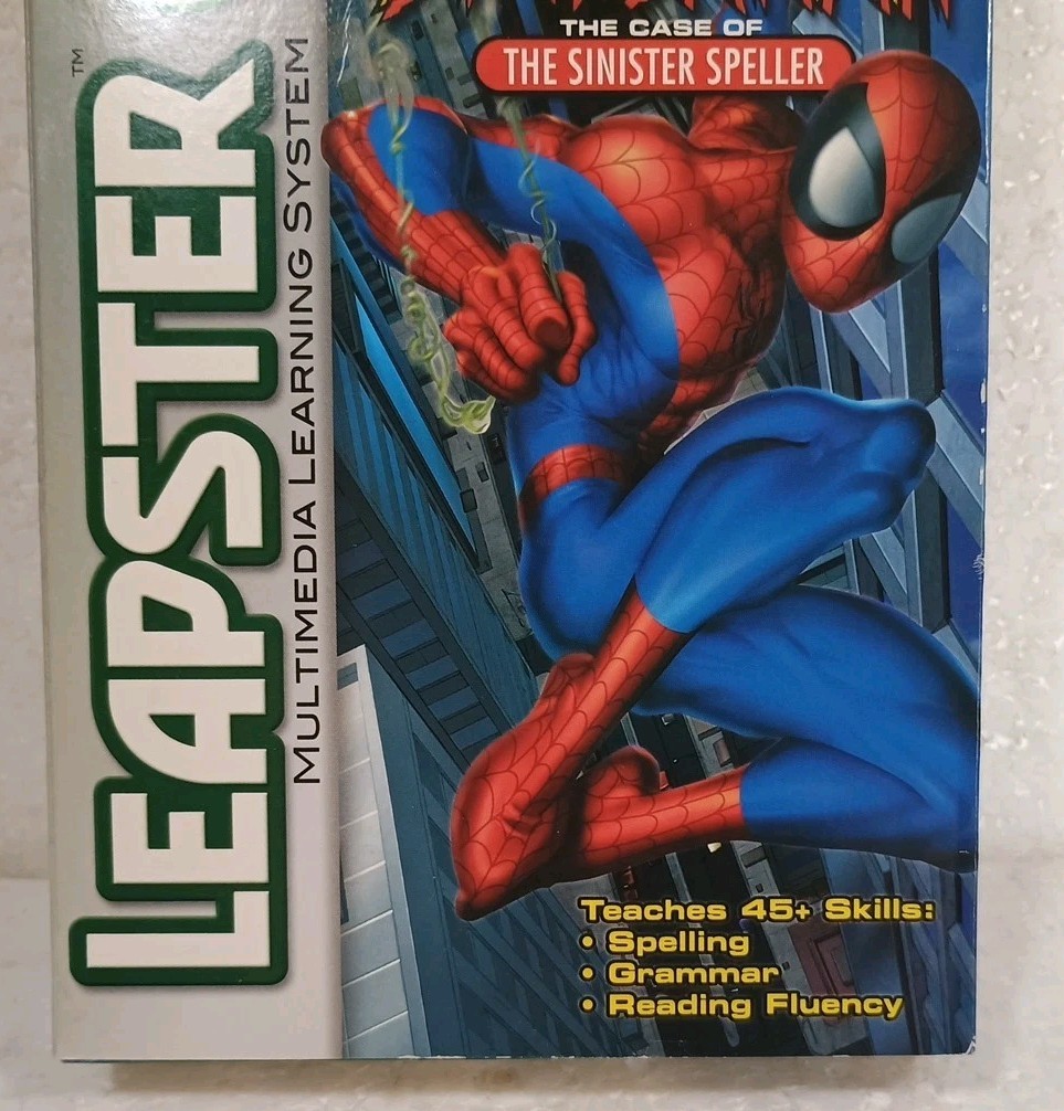 Leap Frog Leapster Spiderman The Case Of The Sinister Speller Game Damaged Box
