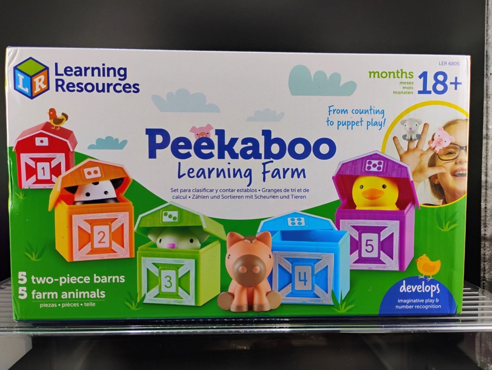 Learning Resources Peekaboo Learning Farm Educational Toy Set