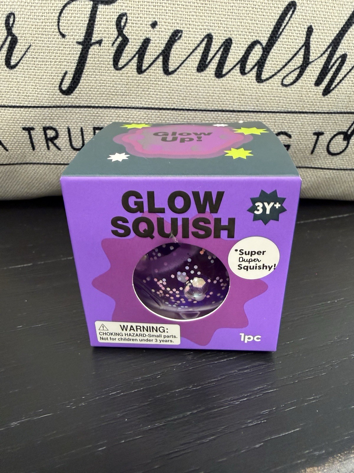 NEW Super Duper Squishy Glow in the Dark Squeezy by J’Adore Purple Glow Squish