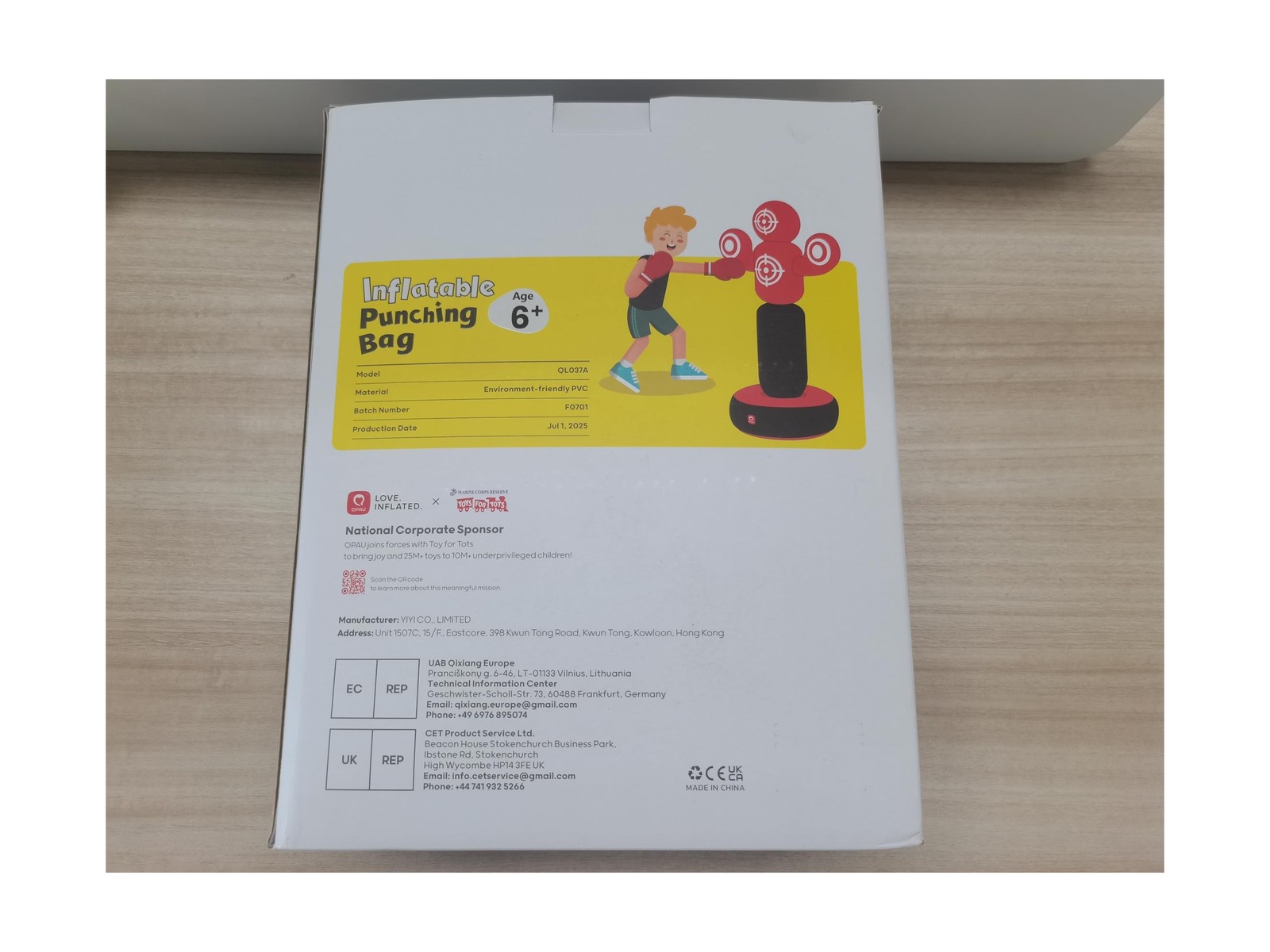 QPAU 360° Rotatable Kids Punching Bag – 64″ Boxing Bag with 4 Targe… Fast