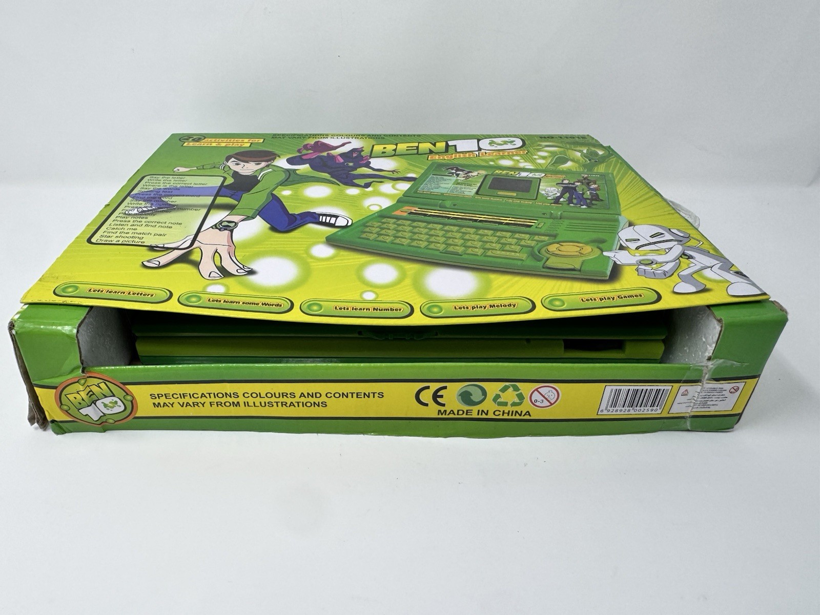 Ben 10 English Learner Toy Laptop NO-1101E Electronic Learning Computer New