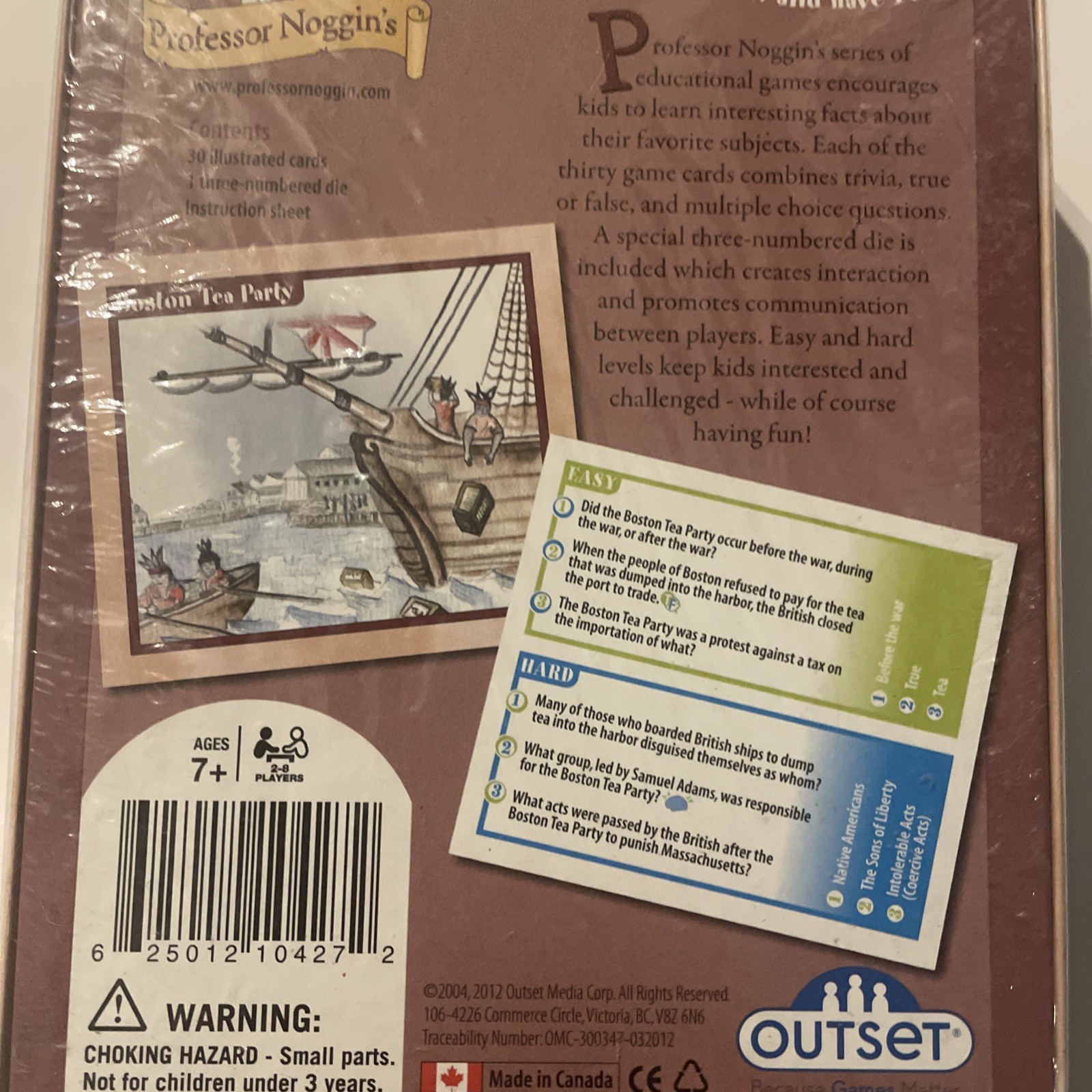 Professor Noggin’s American Revolution Card Game Educational Homeschooling New