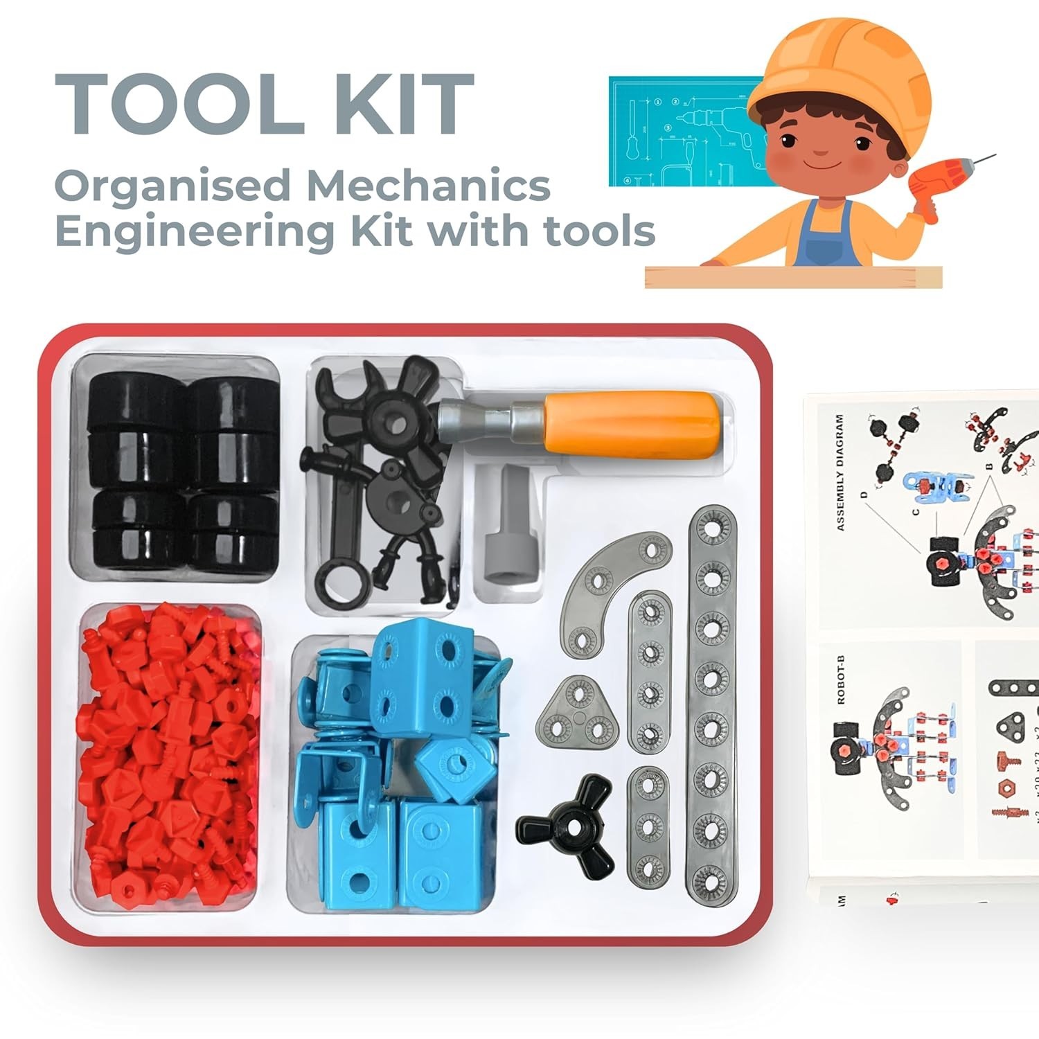 Mechanics 7 in 1 DIY Engineering Robot Set for 6 to 12 Years |