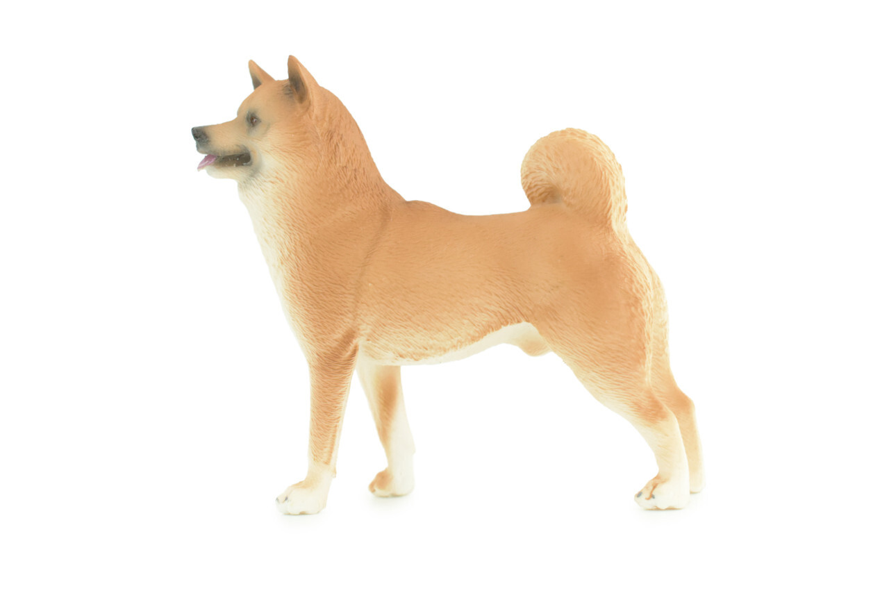 Shiba Inu Dog, Toy, Realistic Hand Painted Rubber Model, 4 Inches CH789 BB186
