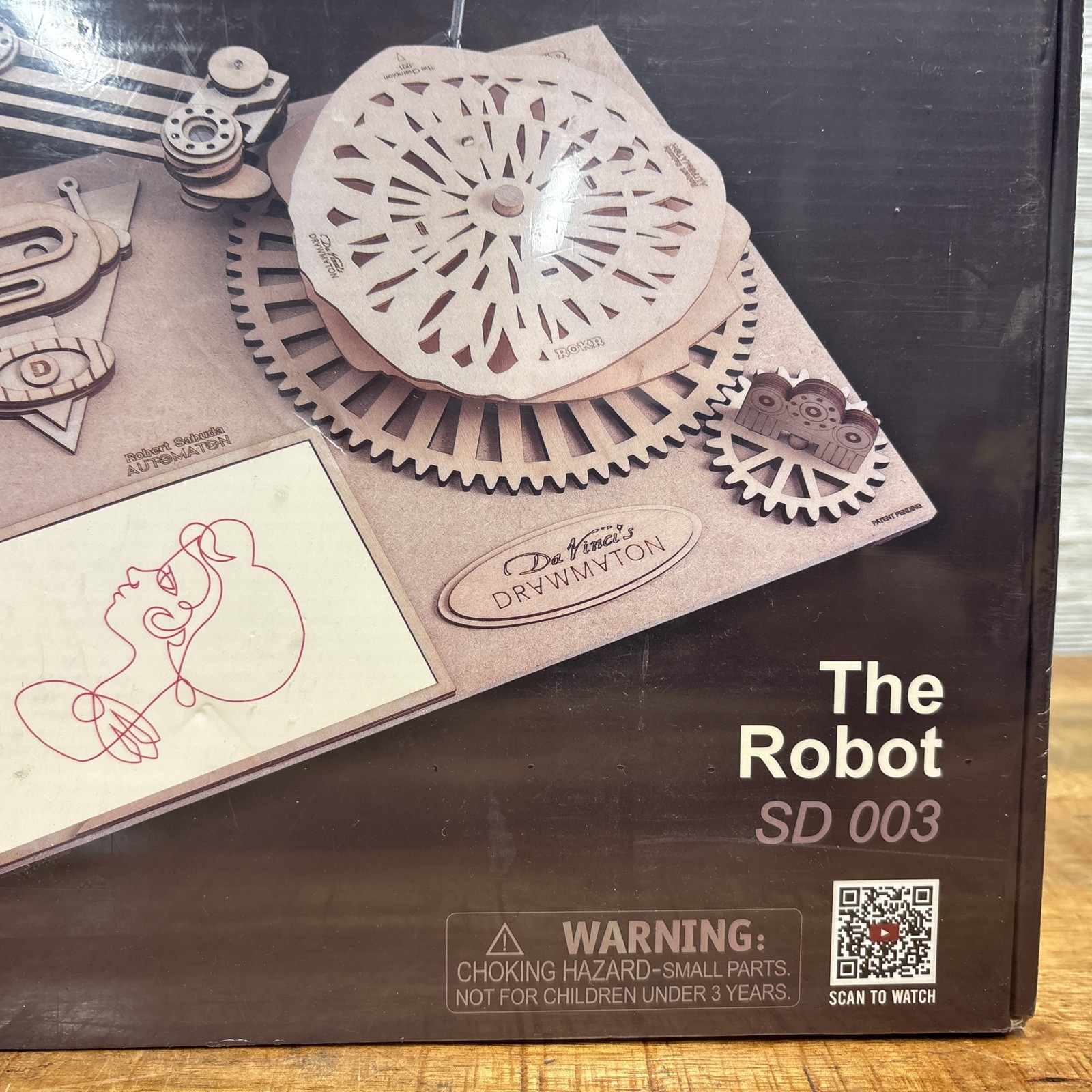 ROKR Da Vinci’s Drawmaton (The Gambler) Wooden Drawing Robot Automaton NEW