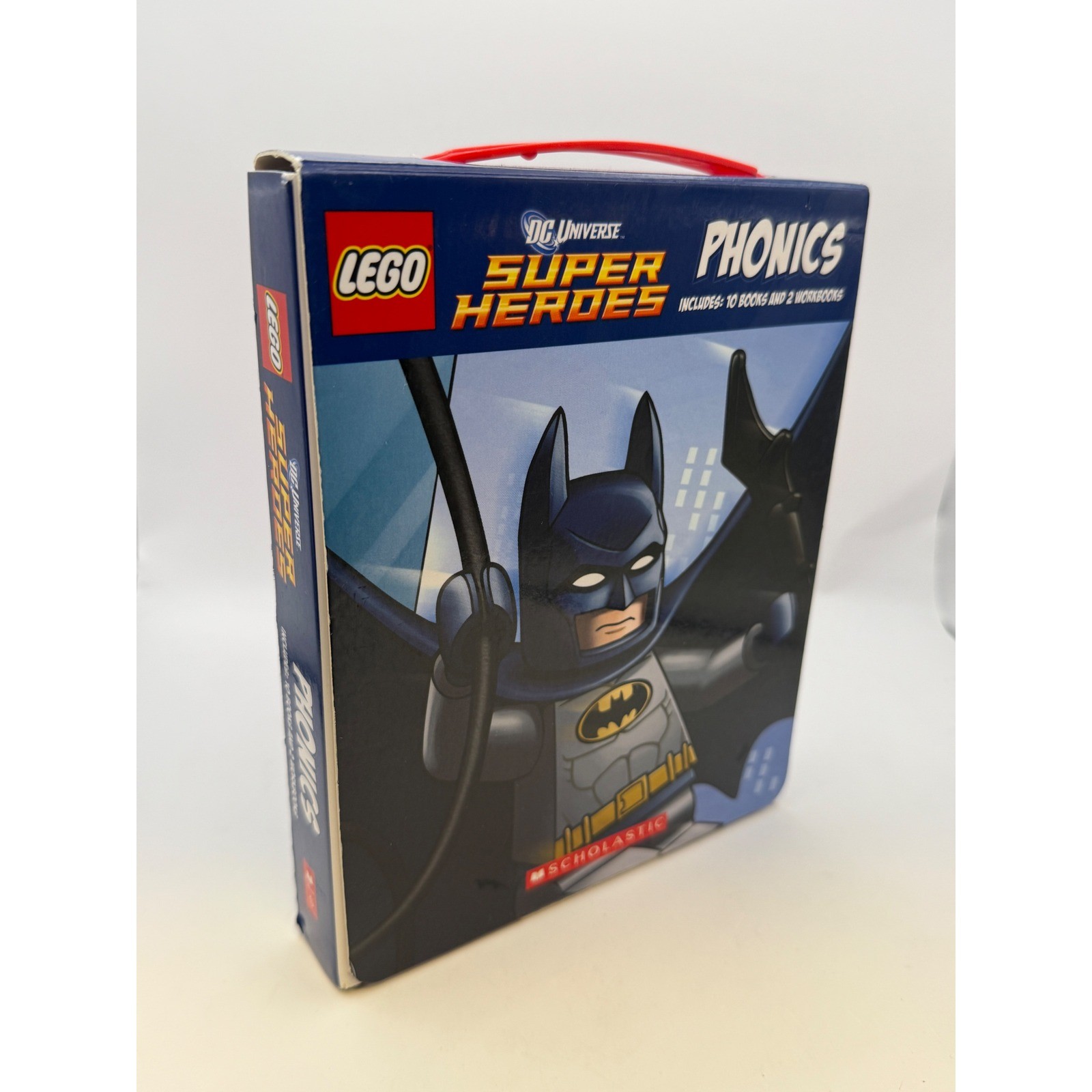 LEGO DC Universe Super Heroes Phonics Scholastic 10 Books 2 Workbooks Set Batman