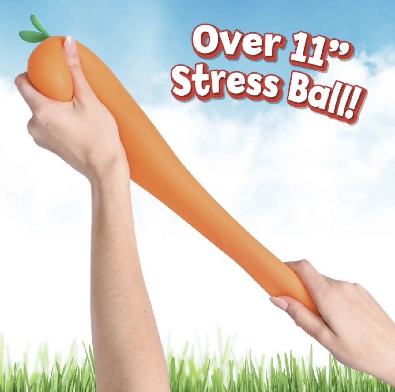 Squishy Carrot Orange Squishy Toy Stress Relief Sensory Fun. Toy Mendous (each)