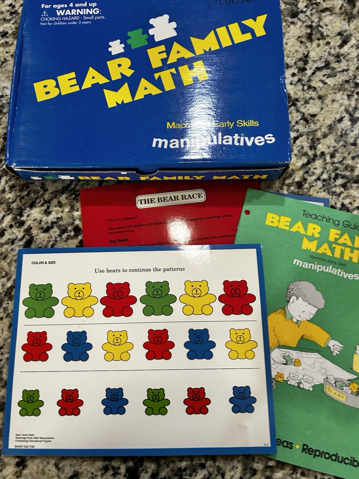 Math Manipulatives: Bear Family Math Kit With Counting Bears And Clear Bears