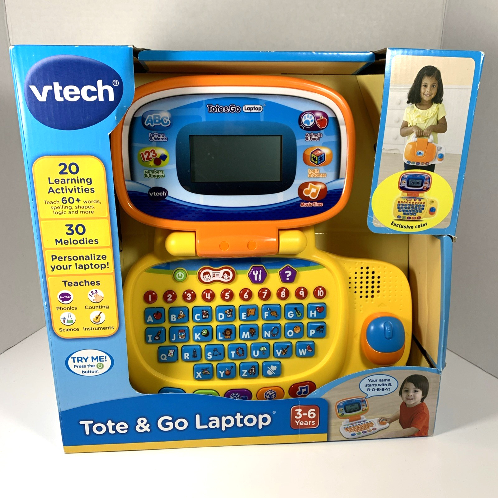 VTECH Tote & Go Laptop Learning Toy Educational Game Exclusive Color NIB