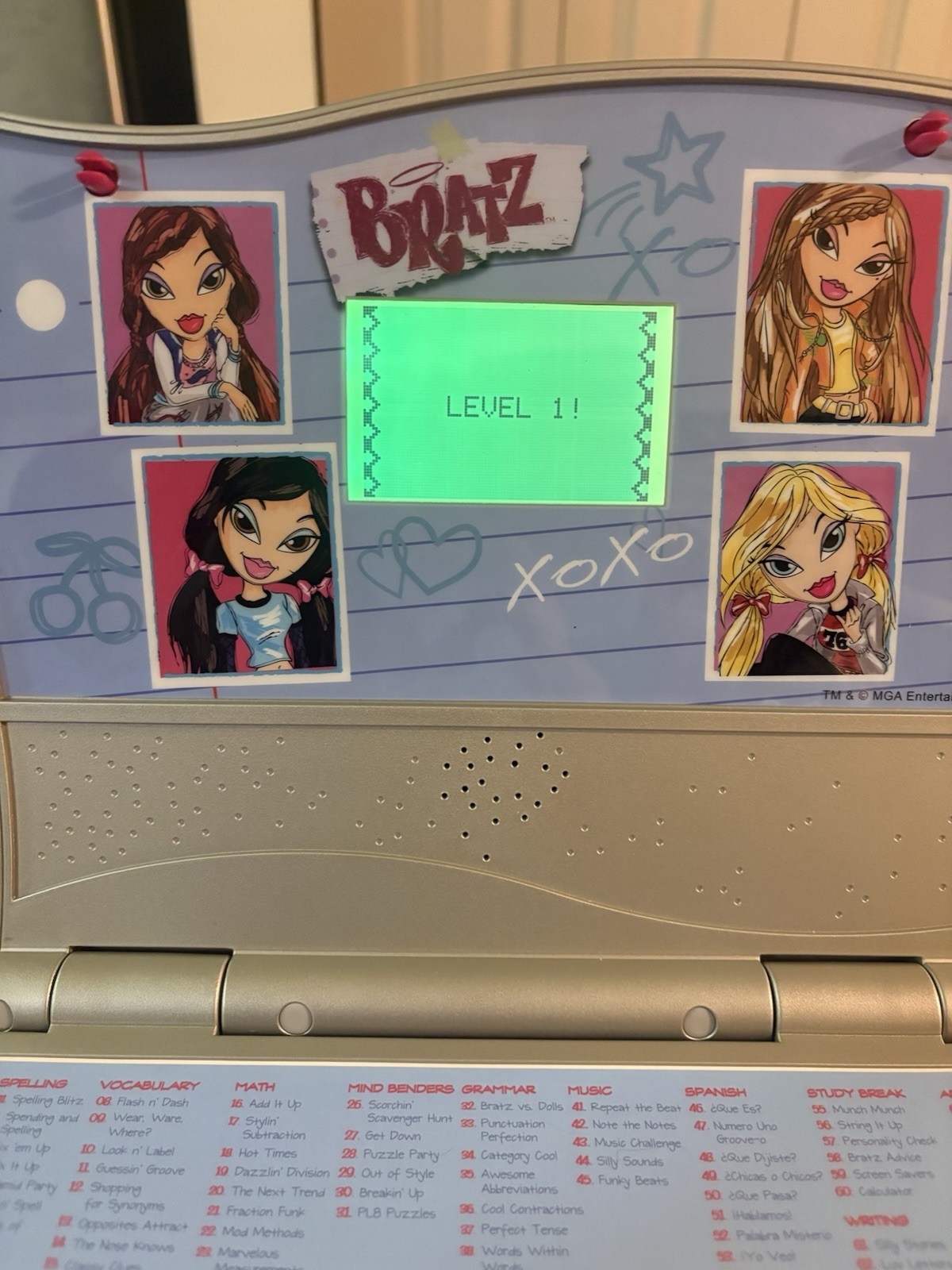 2006 Bratz Cyber Style Learning Laptop Spell Grammar Games Tested No Mouse VTG
