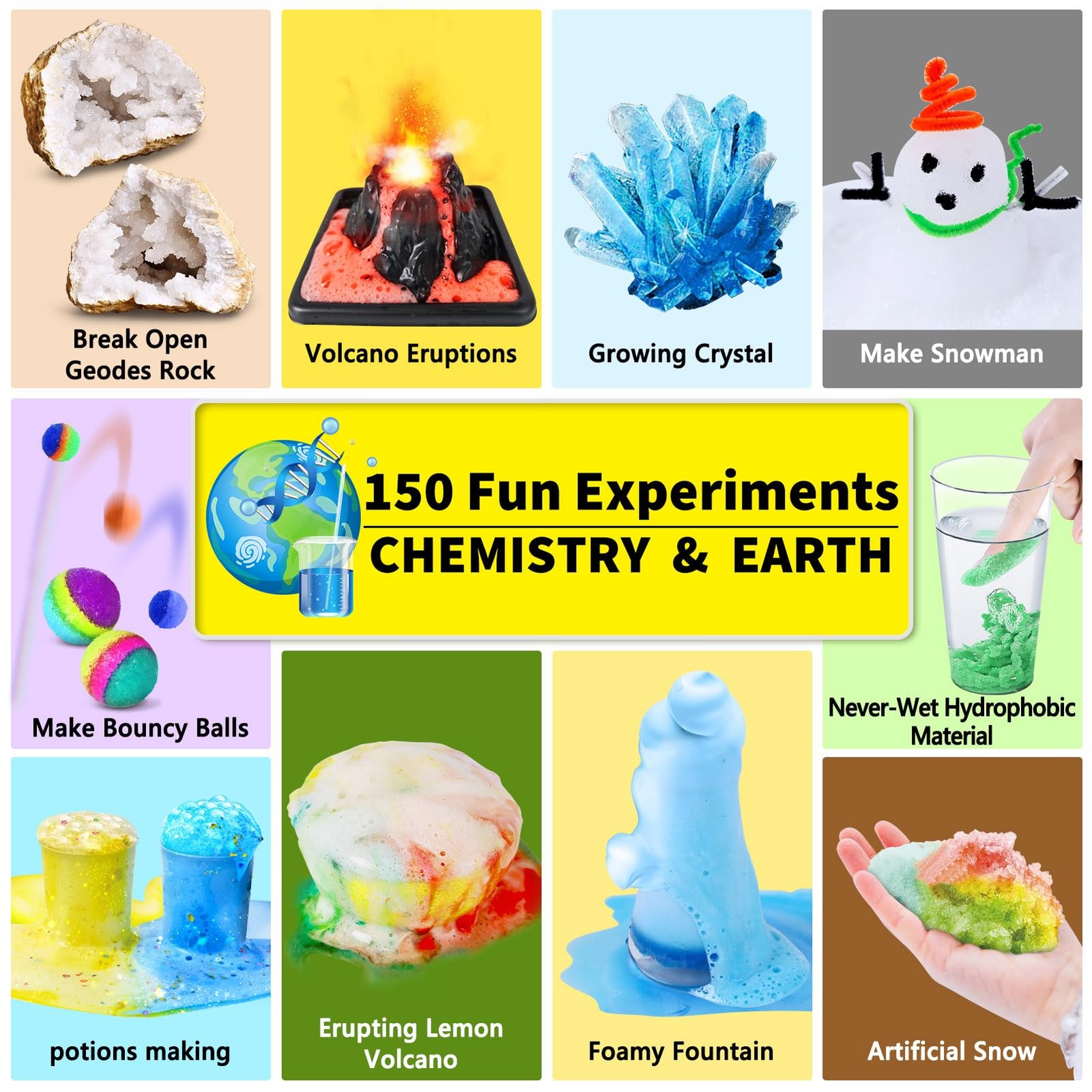 150 Experiments Science Kits for Kids Boys Girls, S.T.E.M Kit Toys Gifts Idea…