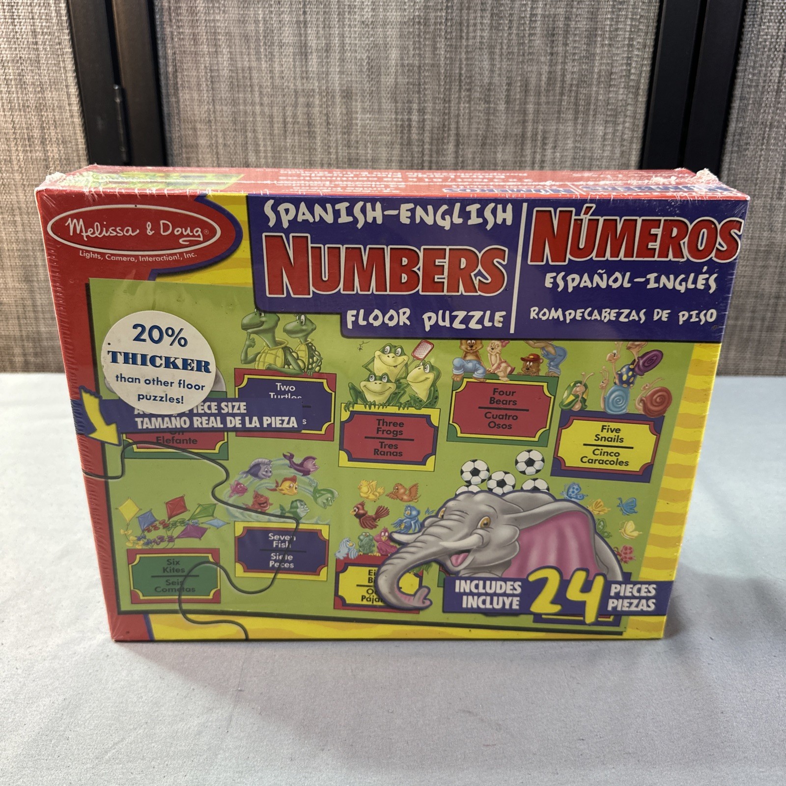 NEW SEALED Melissa & Doug Spanish English Numbers Floor Puzzle 24 Pieces 2X3 FT