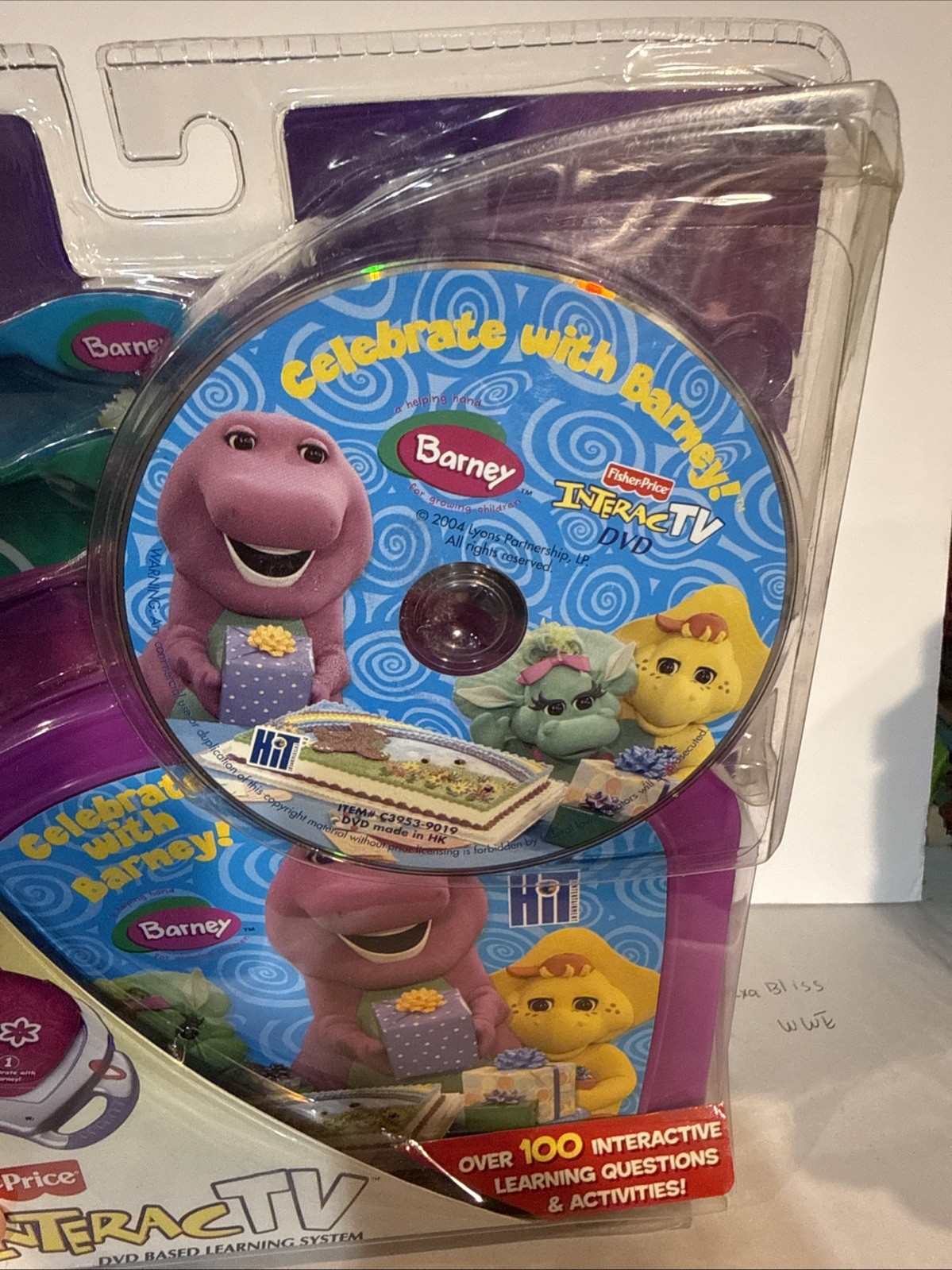 Barney Fisher Price Interac TV DVD Based Learning System Celebrate With Barney