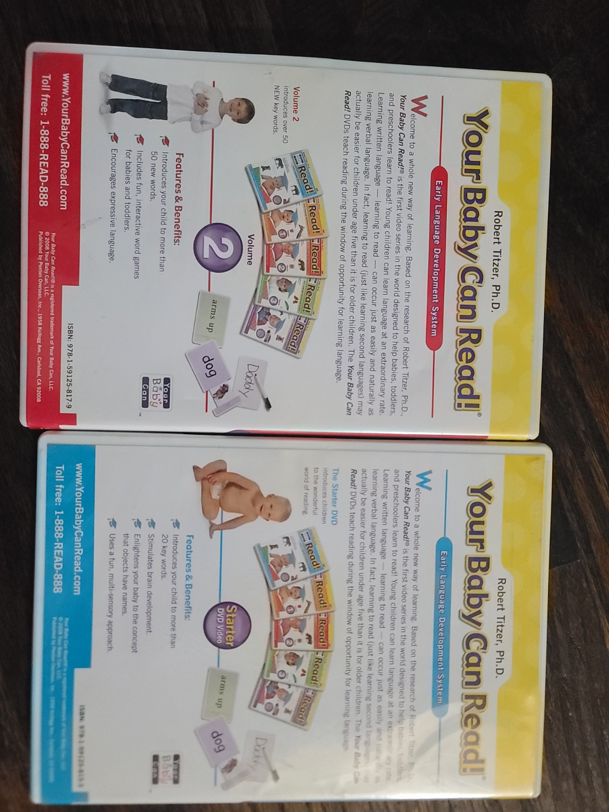 Your Baby Can Read! 2 DVDs Language Development Review/Combine Words kids