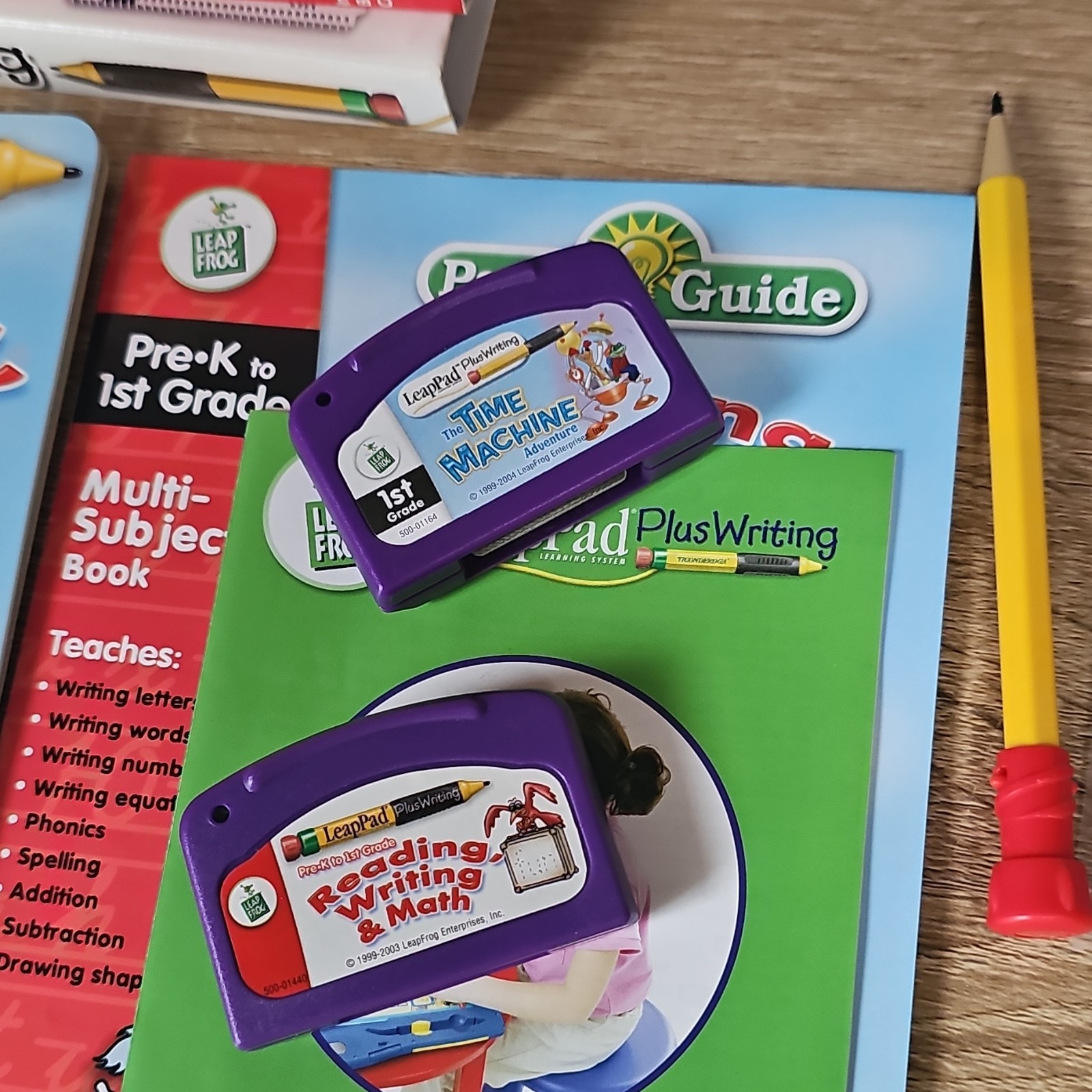 LeapFrog LeapPad Plus Writing Learning System Books Cartridges Stylus Bilingual