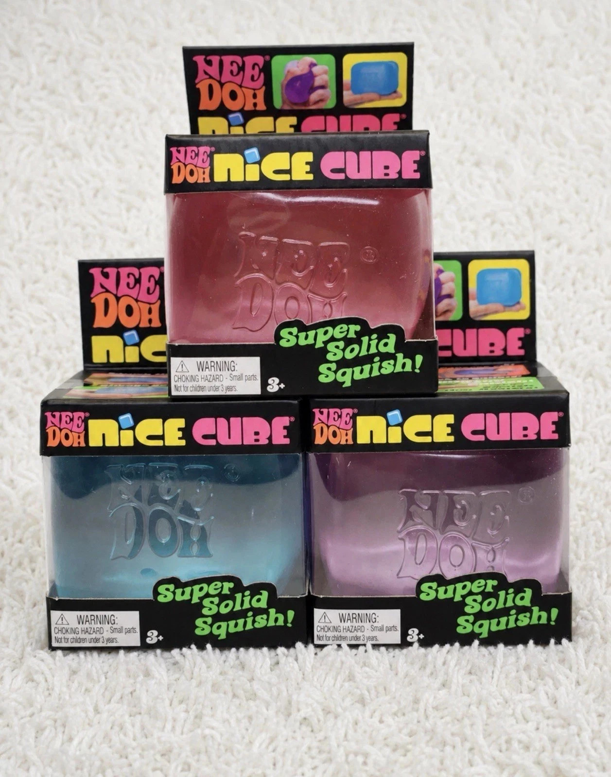 🧊NEEDOH NICE CUBE BLUE,PINK,PURPLE SET OF 3 NEW!🧊(Set of 3)