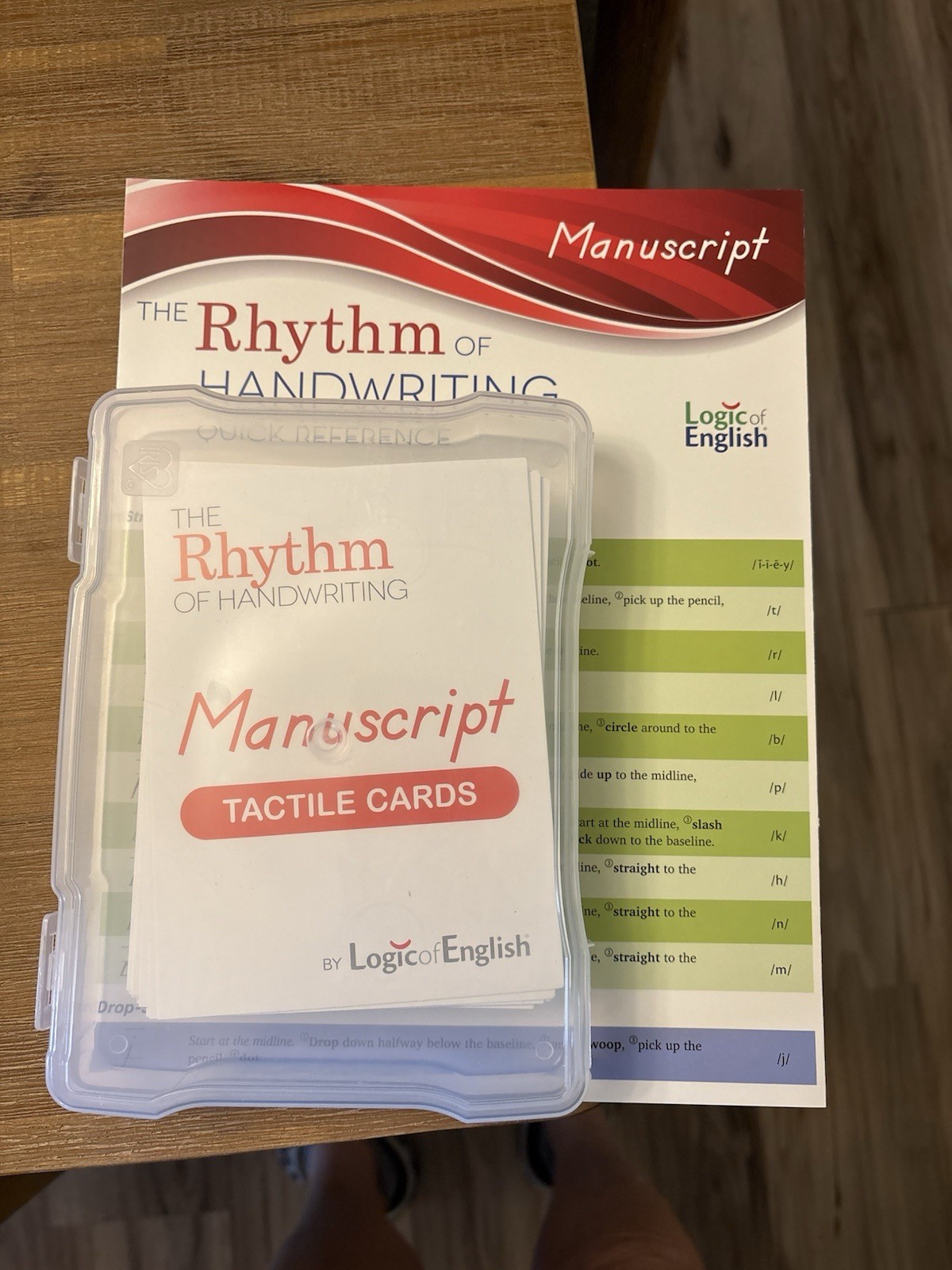 Logic of English Handwriting Manuscript Tactile Cards With Reference Card