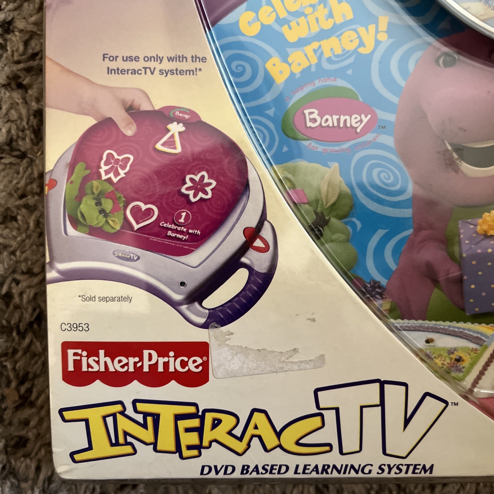 Fisher-Price InteracTV Celebrate With Barney Birthday 2004 Rare New DVD HiT