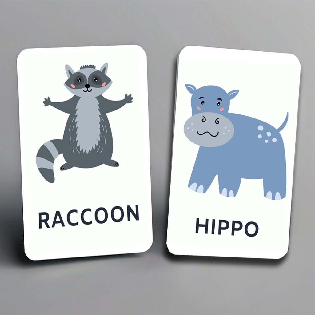 Printable 45 Animals Flash Cards-Montessori-Inspired 45 Card Set for Preschool