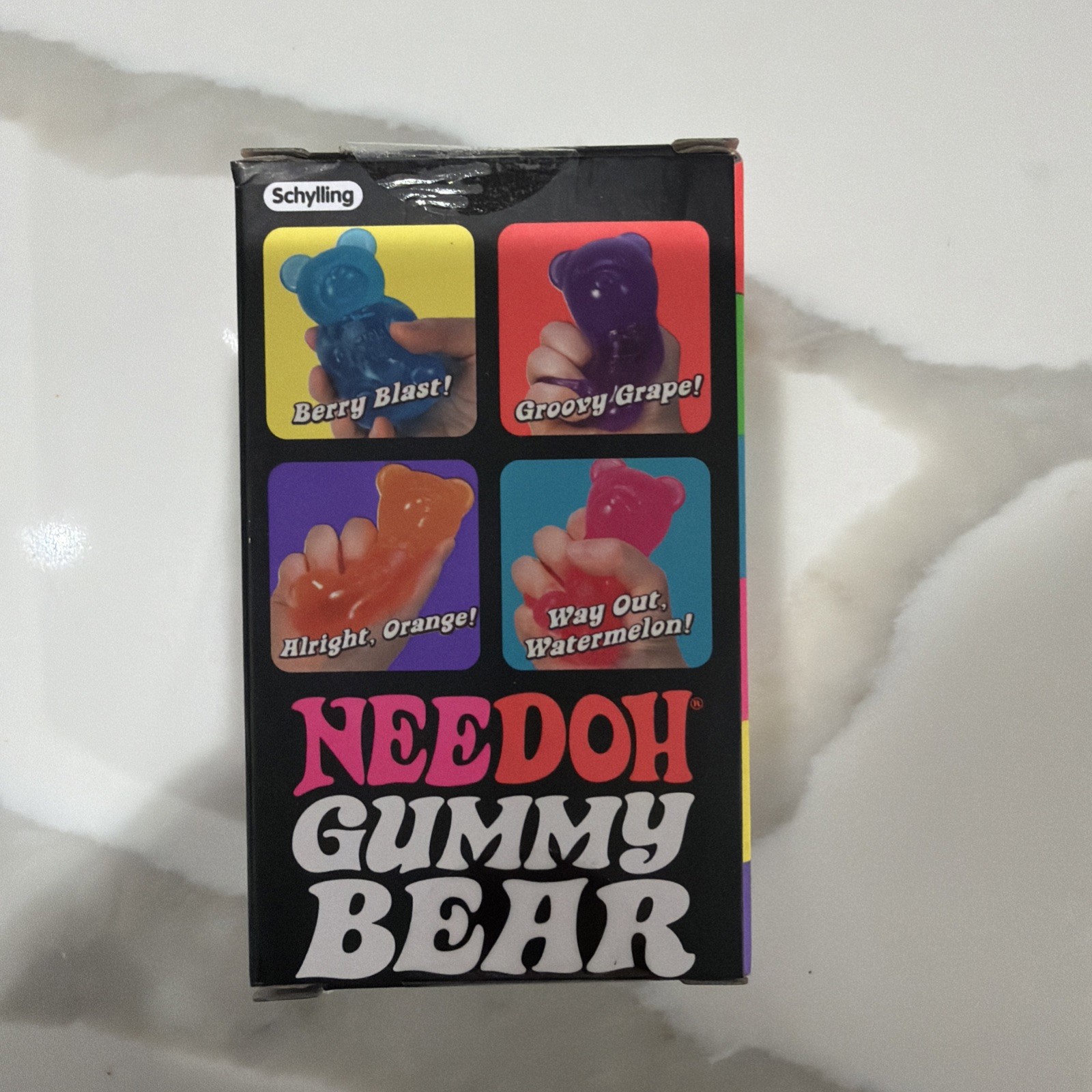 Schylling Nee Doh Gummy Bear Squeeze Toy Orange 25346HY Ages 3-11 Years 4-7 8-11
