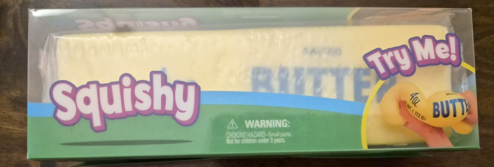 SQUISHY SALTED BUTTER TOY 4 OZ FIDGET SQUISH NIB/SEALED