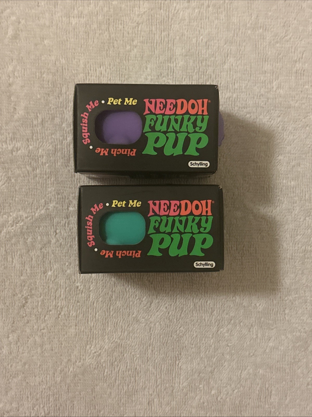 Schylling NeeDoh Funky Pup – Purple& Teal Squishy NEW Authentic Nee Doh!