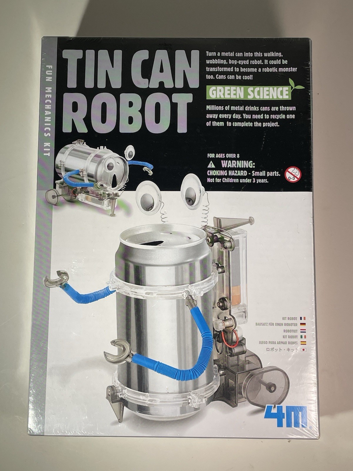 4M Toysmith, KidzRobotix Tin Can Robot, DIY Science Kits STEM Powered Kids NEW
