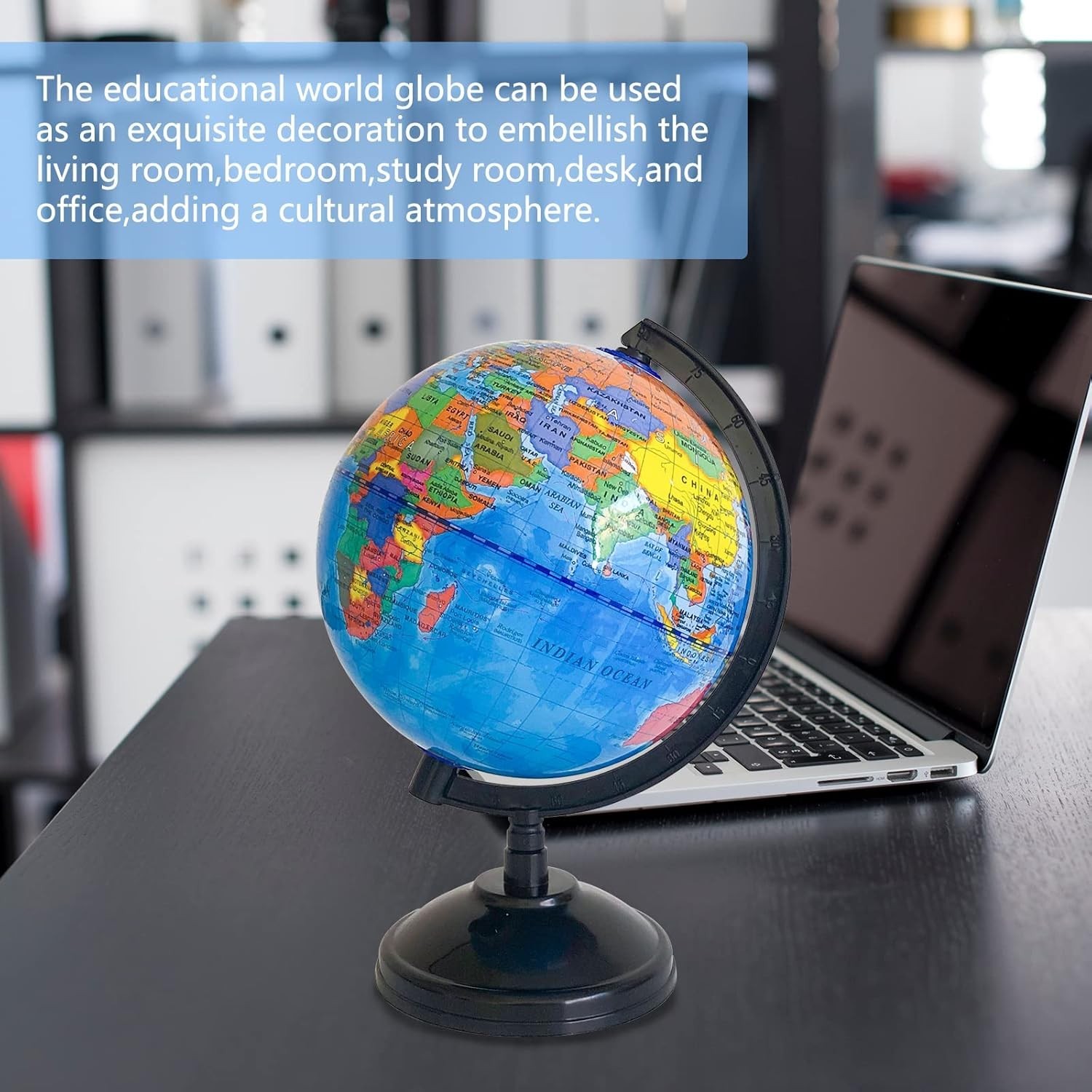 6” Geographic World Globe for Kids,Educational World Globe with Stand,Decora…