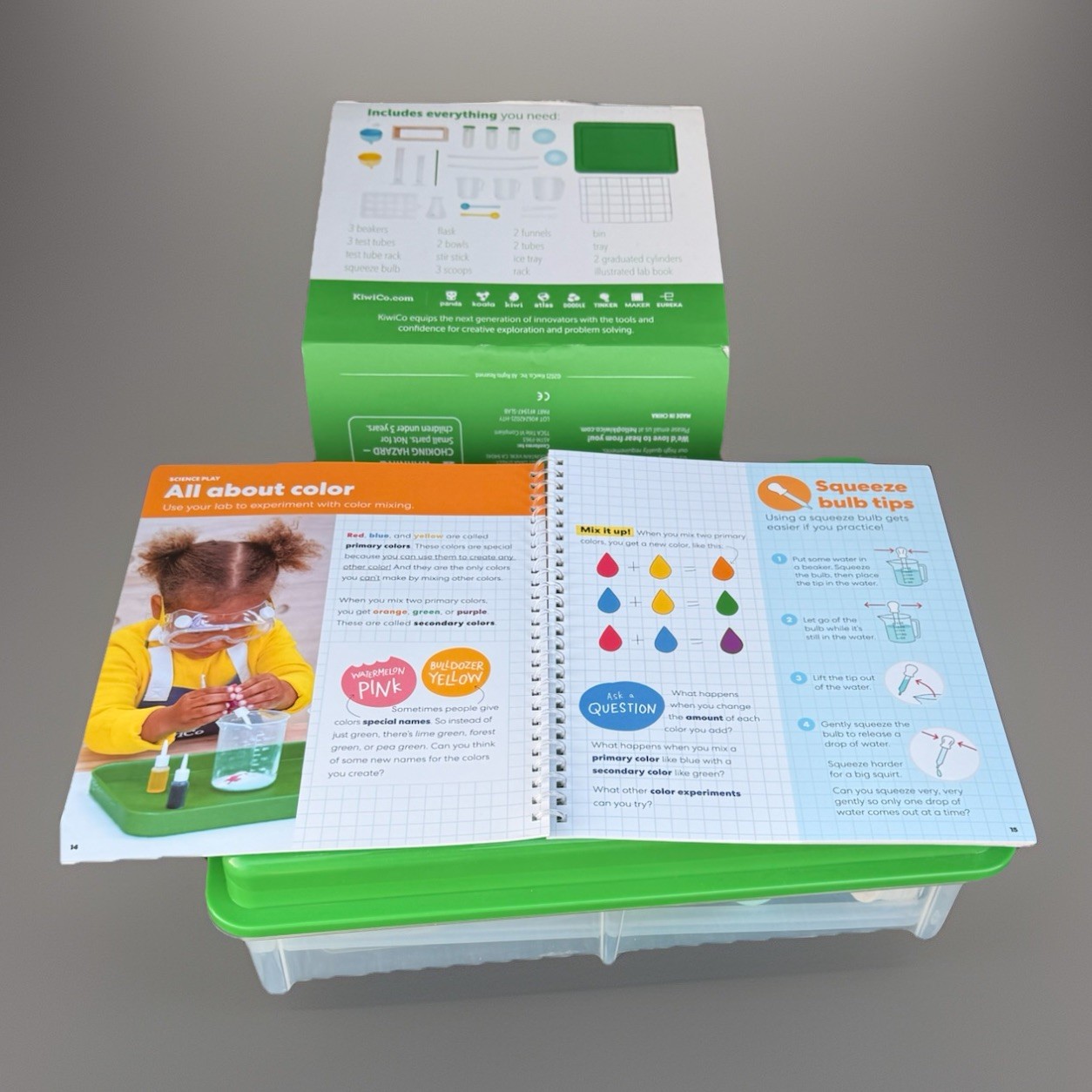 KiwiCo Learn & Grow! Chemistry Play Lab Sensory Play Educational Science Kit New