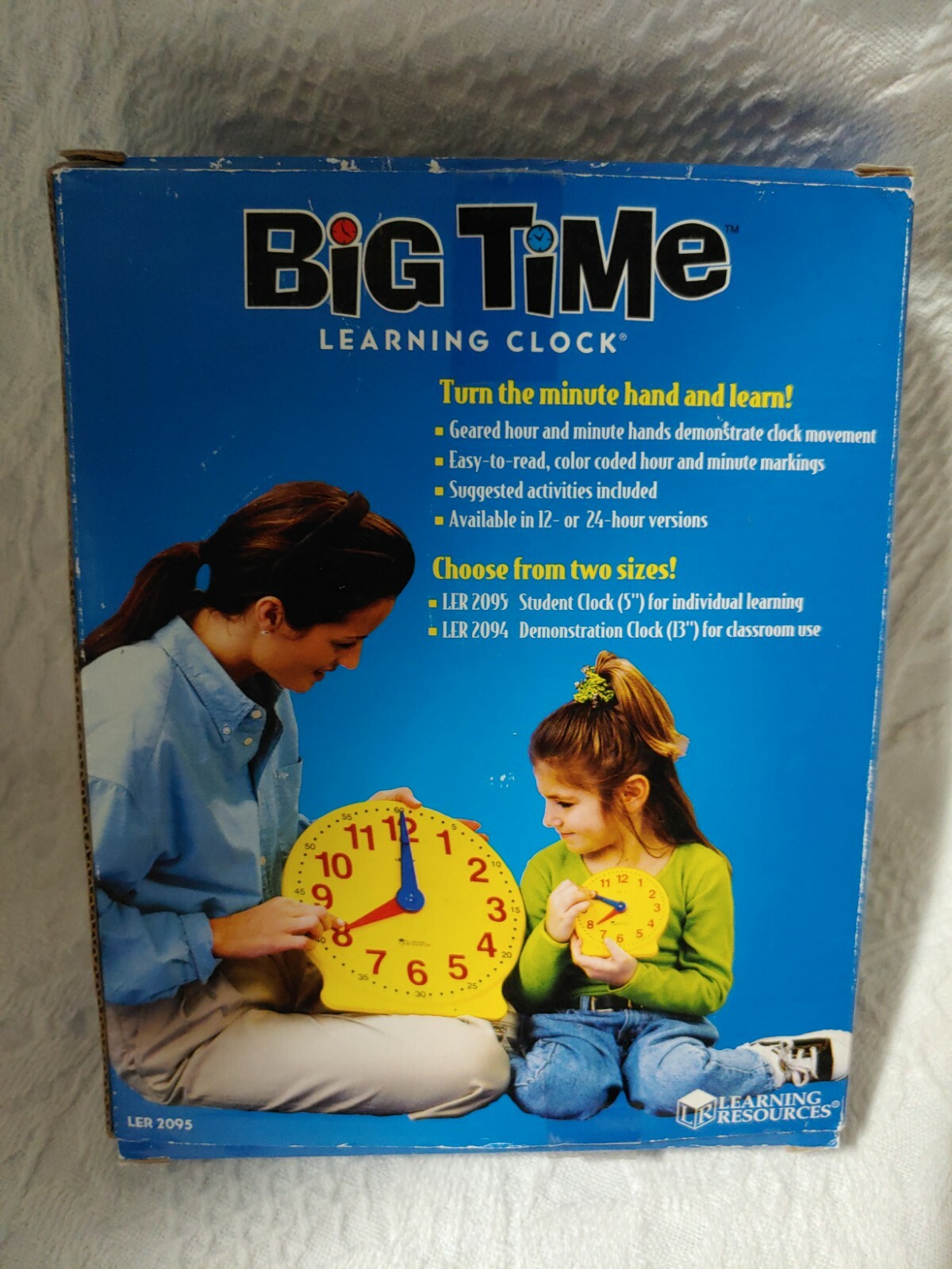 Big Time Learning Clock Learning Resources With Box 5.5″ LER 2095