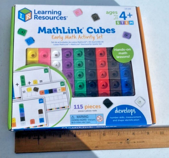 Learning Resources MathLink Cubes Early Math Activity Set – 115 Pieces-ages 4+