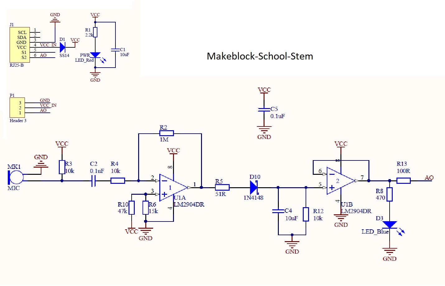 Makeblock Me Sound Sensor Makeblock Arduino PI Compatible Open Source
