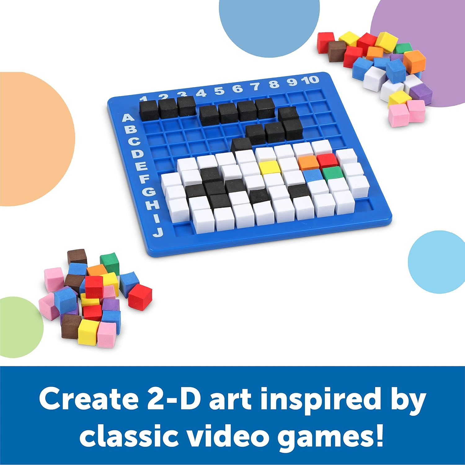 STEM Explorers Pixel Art Challenge – Math Puzzles, Pattern Blocks, Sensory Bin,