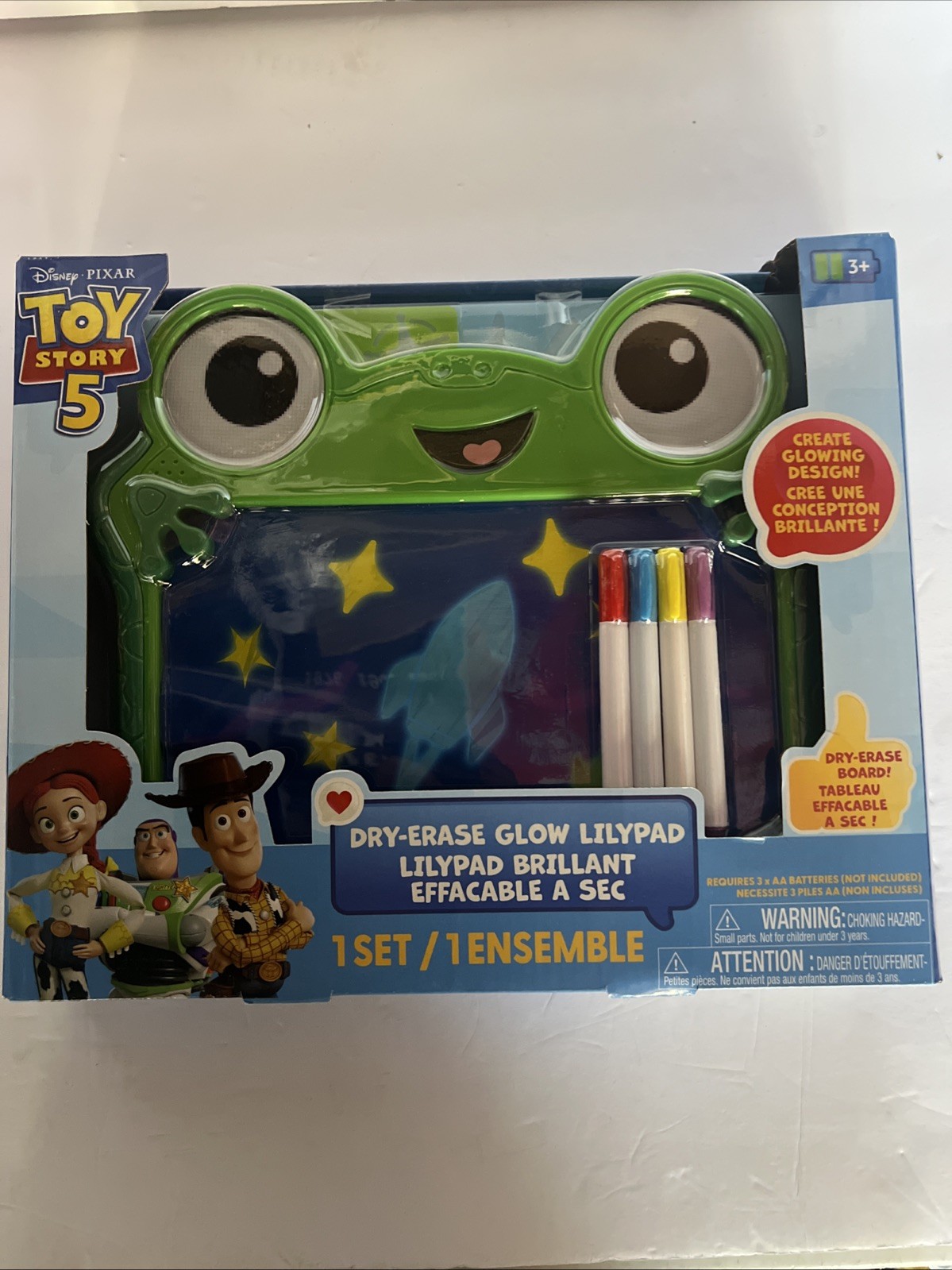 Toy Story 5 Lilypad/Pixar Dry Erase Glow in the Dark Drawing Board, In hand
