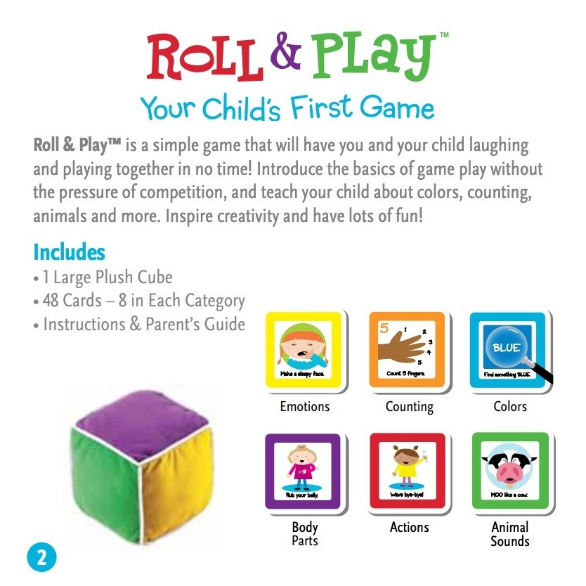ThinkFun Roll & Play Your Child’s 1st First Game Ball Cards Preschool 2011