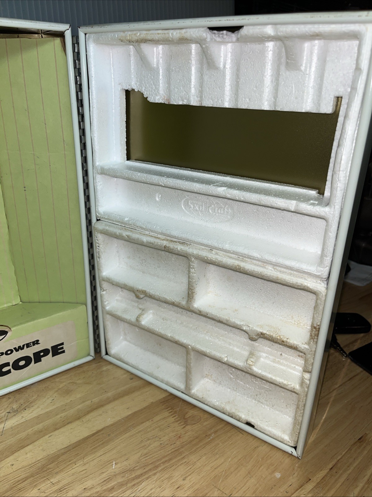 1960’s Skilcraft (Skil Craft) Microscope Lab EMPTY Metal Box W/Microscope Only