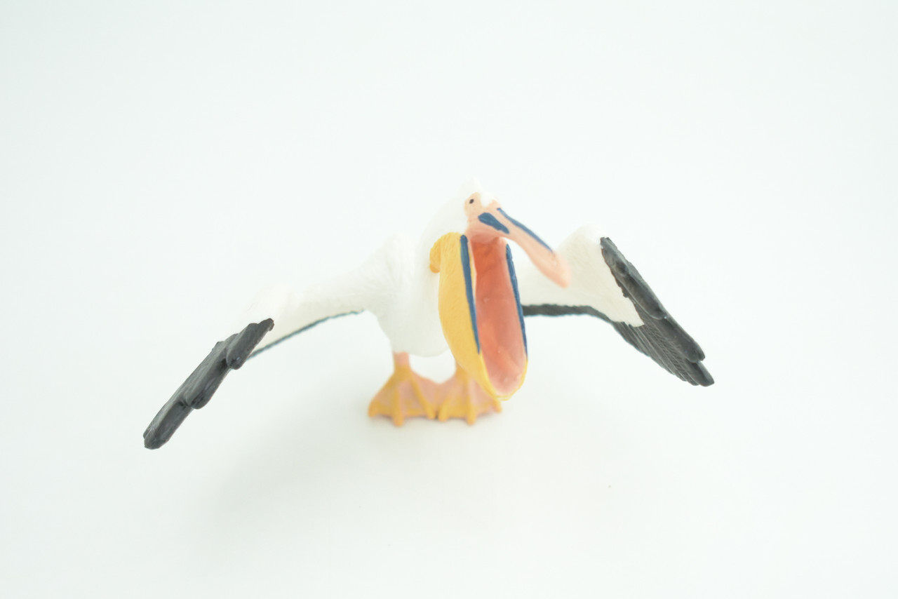 Pelican with Open Mouth Toy, Realistic Hand Painted Rubber, 4 Inches CH945 BB208