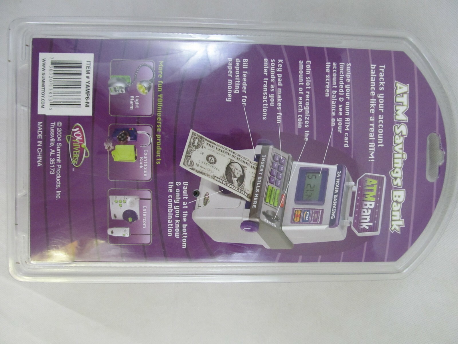 NIB Collector Toy 2004 YoUniverse ATM Savings Bank Summit Learning Machine