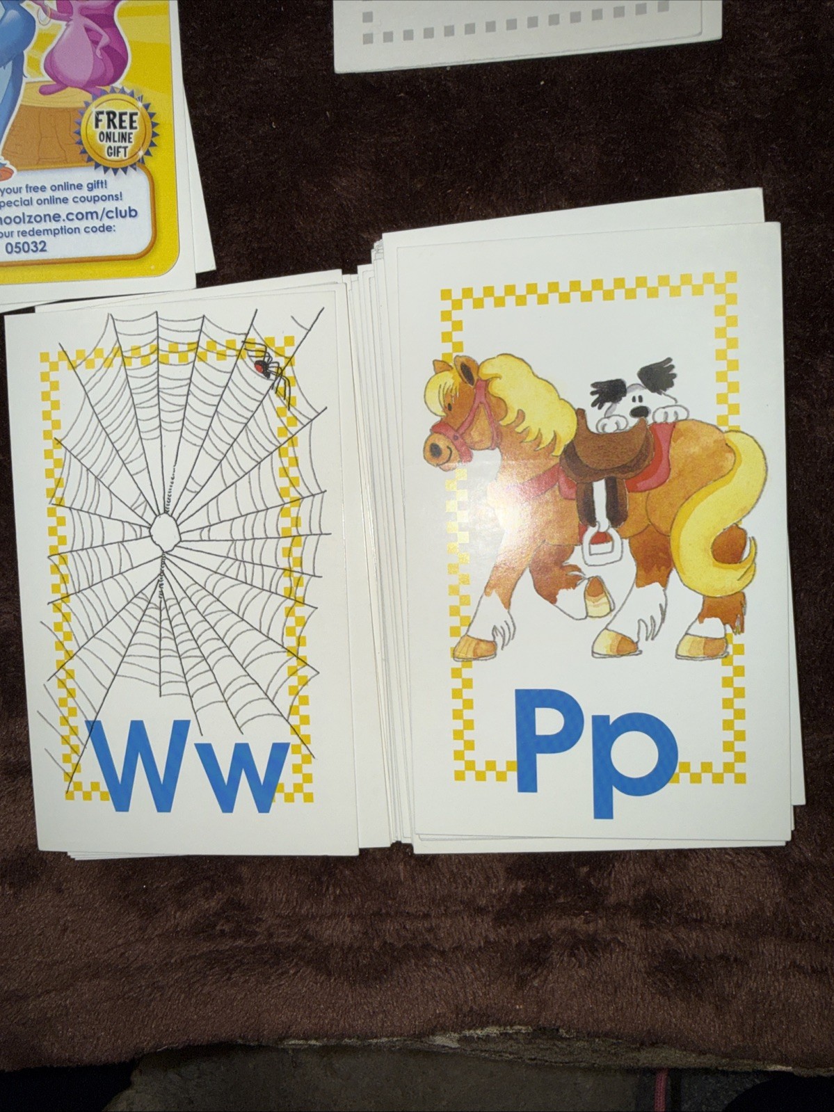 School Zone Flash Cards Phonics Made Easy Words/Pictures/Game Home School Used