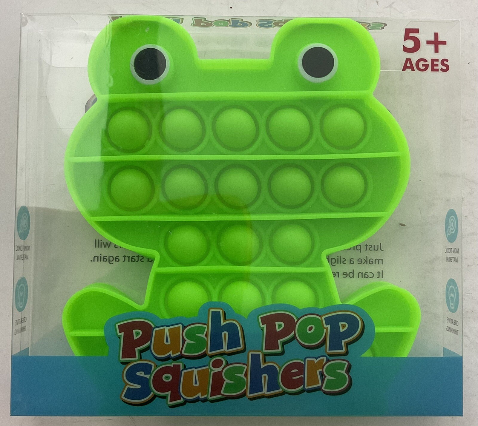 Push Pop Squishers Green Frog Fidget Sensory Toy OldGnu