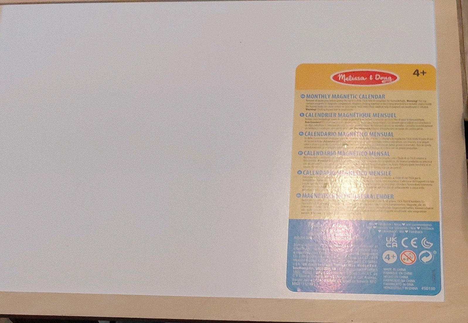Melissa & Doug Monthly Magnetic Calendar Board Set w/ Magnets Ages 3-7