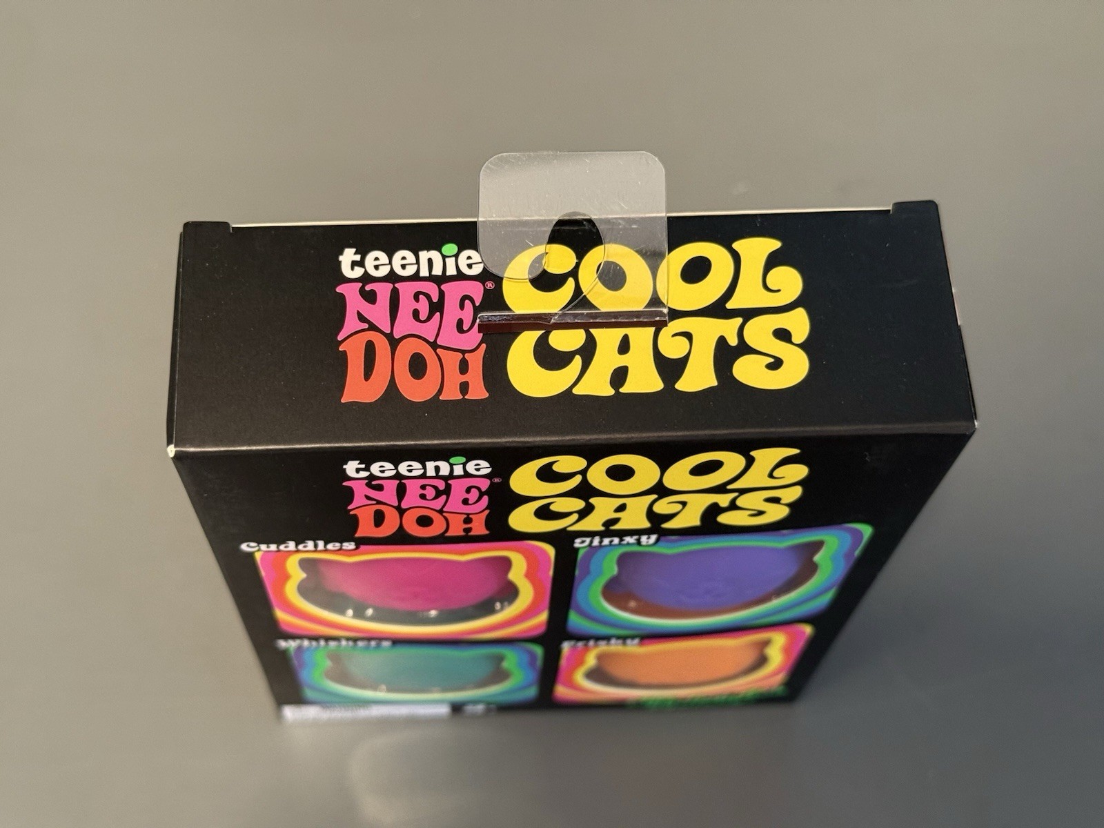 Nee Doh NIB Authentic Teenie Cool Cats 4 Colors Pink Purple Green Orange HTF ▶️