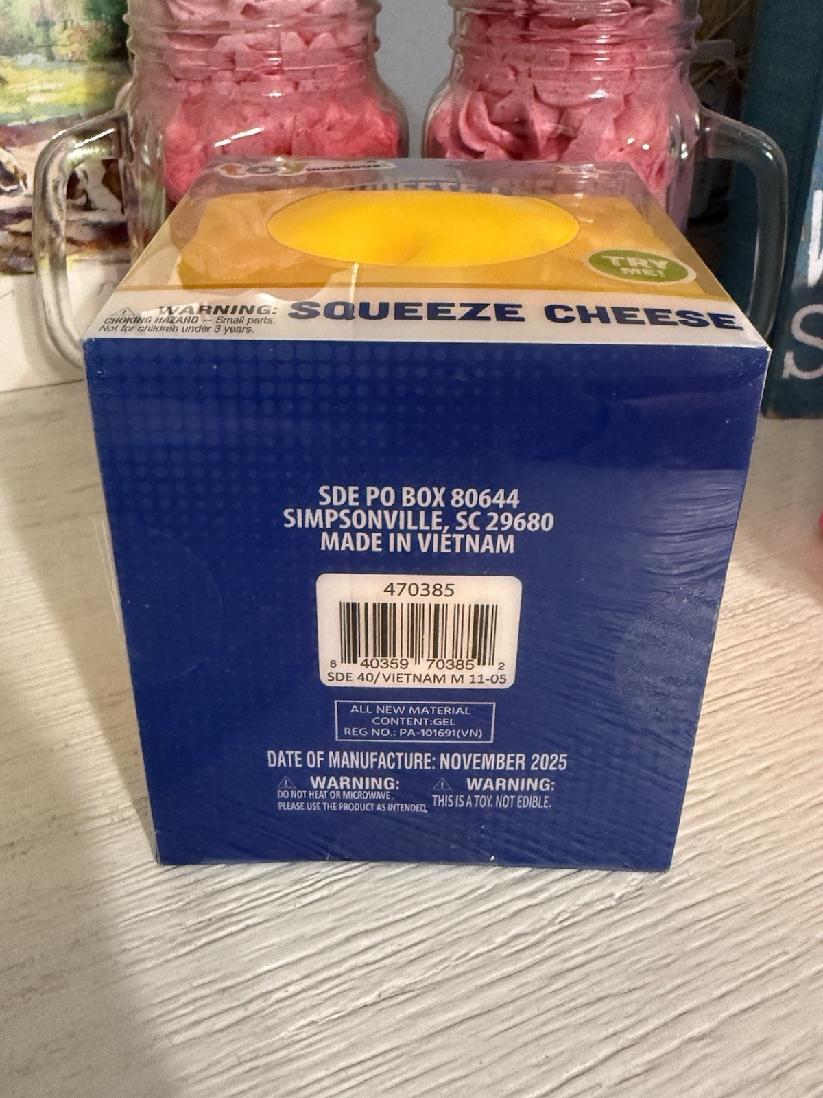 Cheese Large Squishy Block Toy Stress Relief Fun From Toy Mendous SEALED New