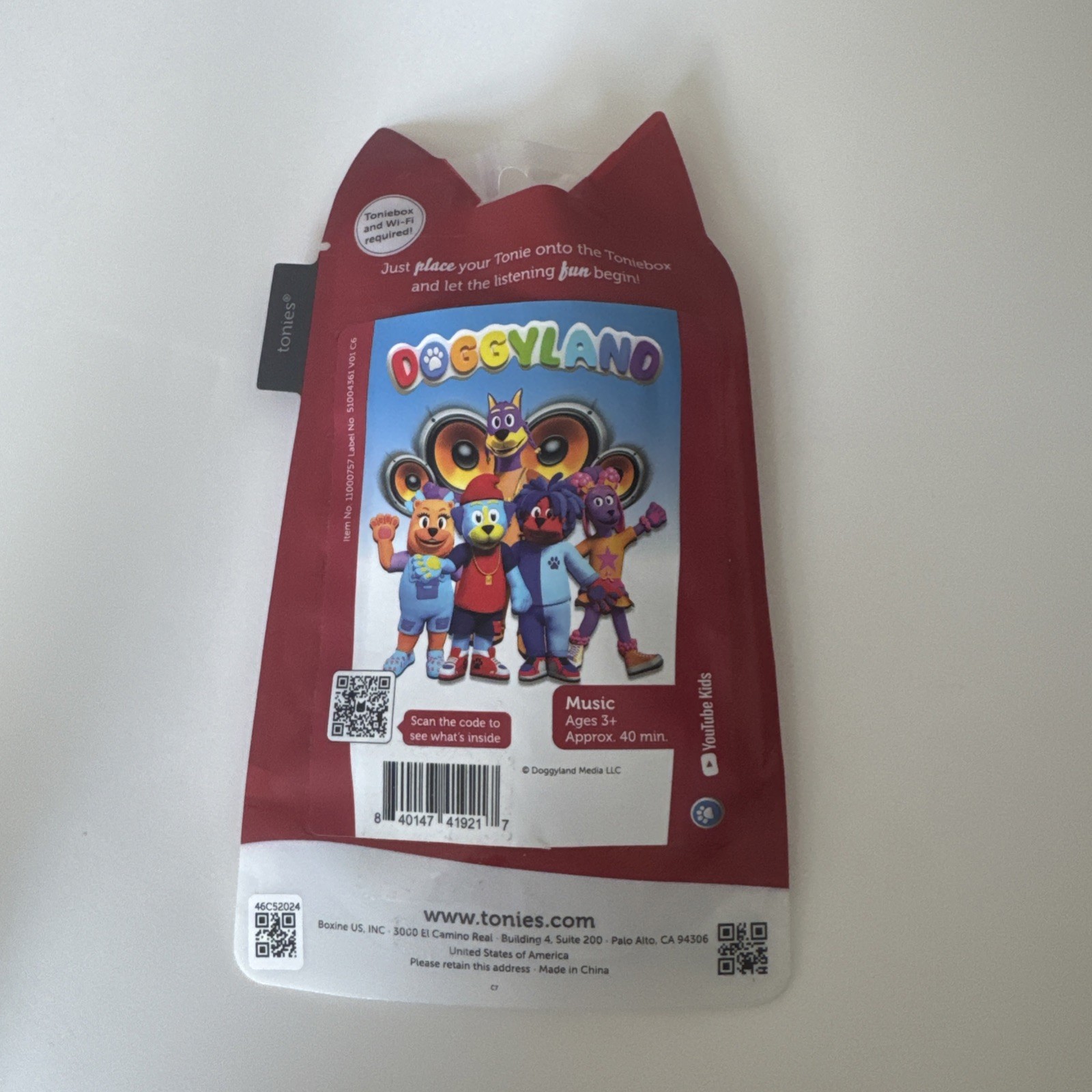 Doggyland Tonie Audio Play Character Snoop Dogg Toniebox Bow Wizzle NEW