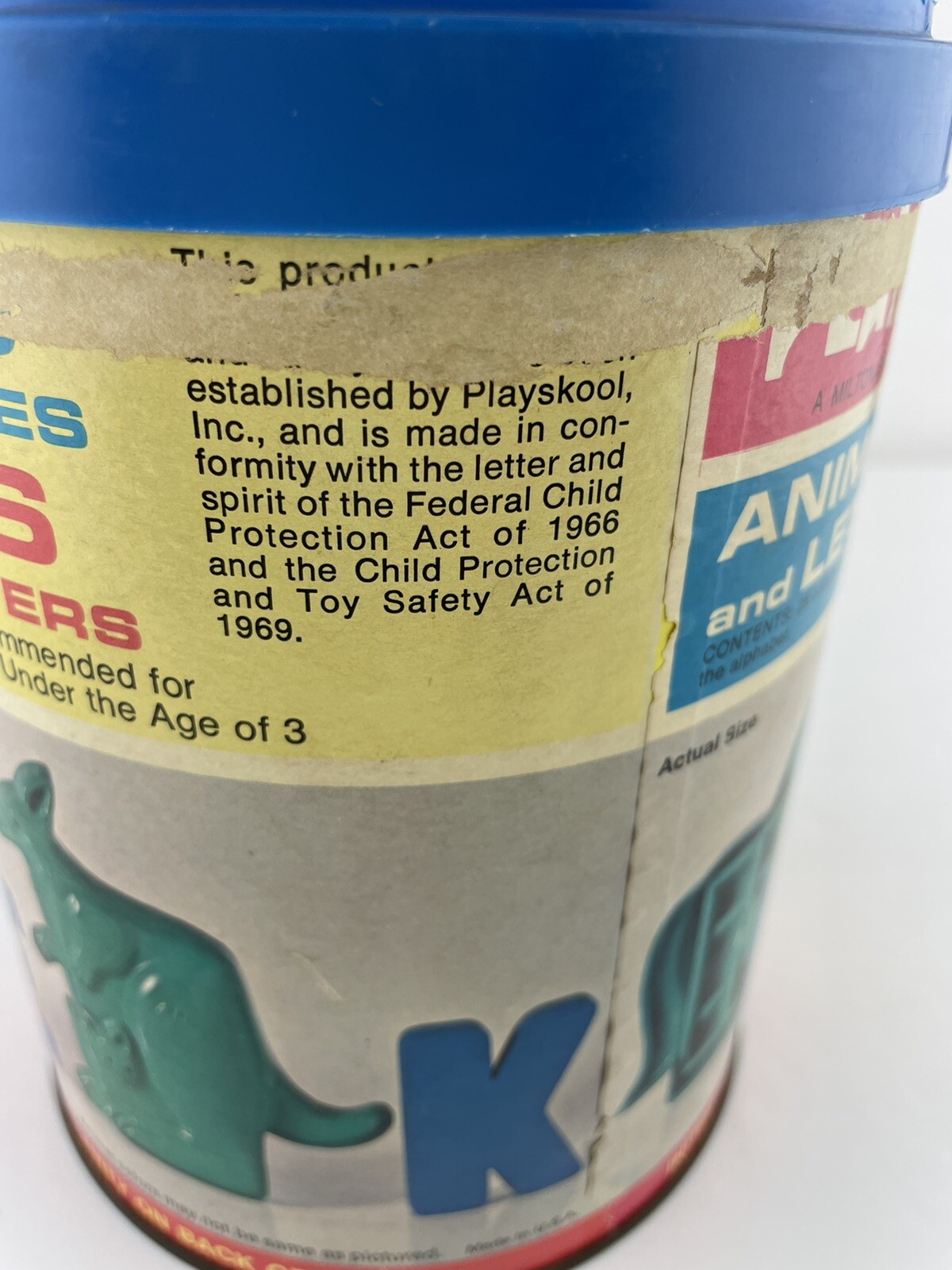 Playskool Animals and Alphabet Letters Can with Lid Educational Kids Ages 3 – 6