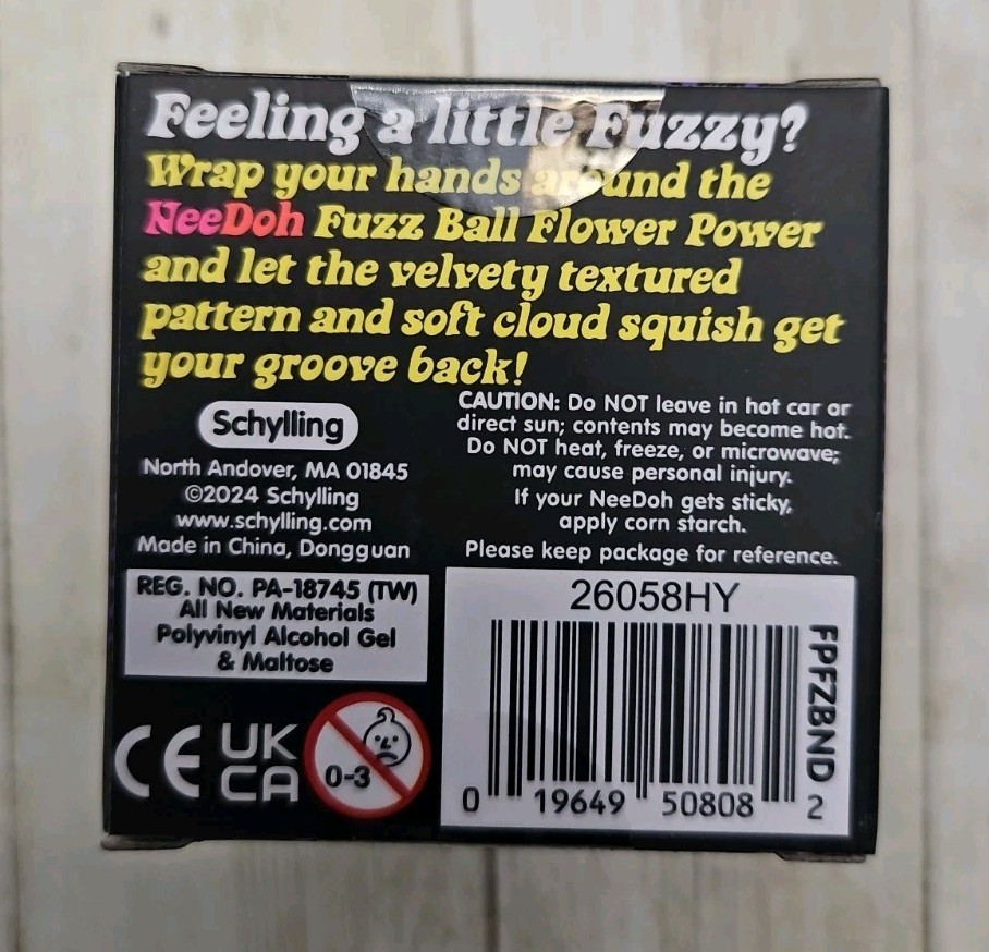 New Sealed Nee Doh Fuzz Ball Flower Power Purple Rare Viral TikTok Sold Out