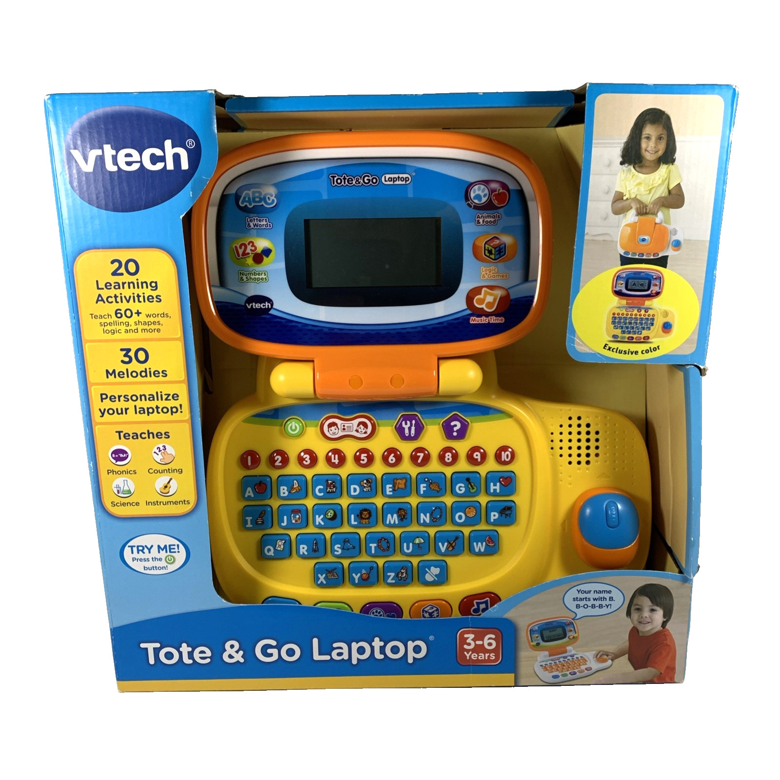 VTECH Tote & Go Laptop Learning Toy Educational Game Exclusive Color NIB