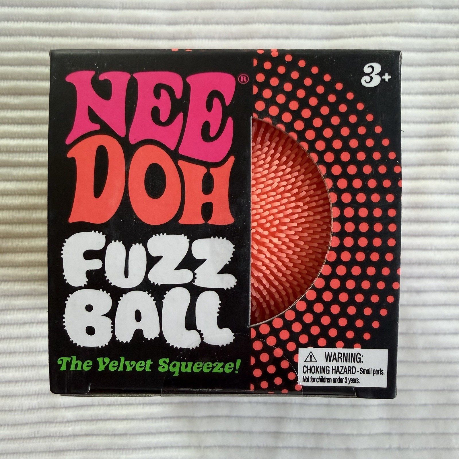 Schylling NeeDoh Fuzz Ball The Velvet Squeeze! Orange Squishy TikTok VIRAL NIB