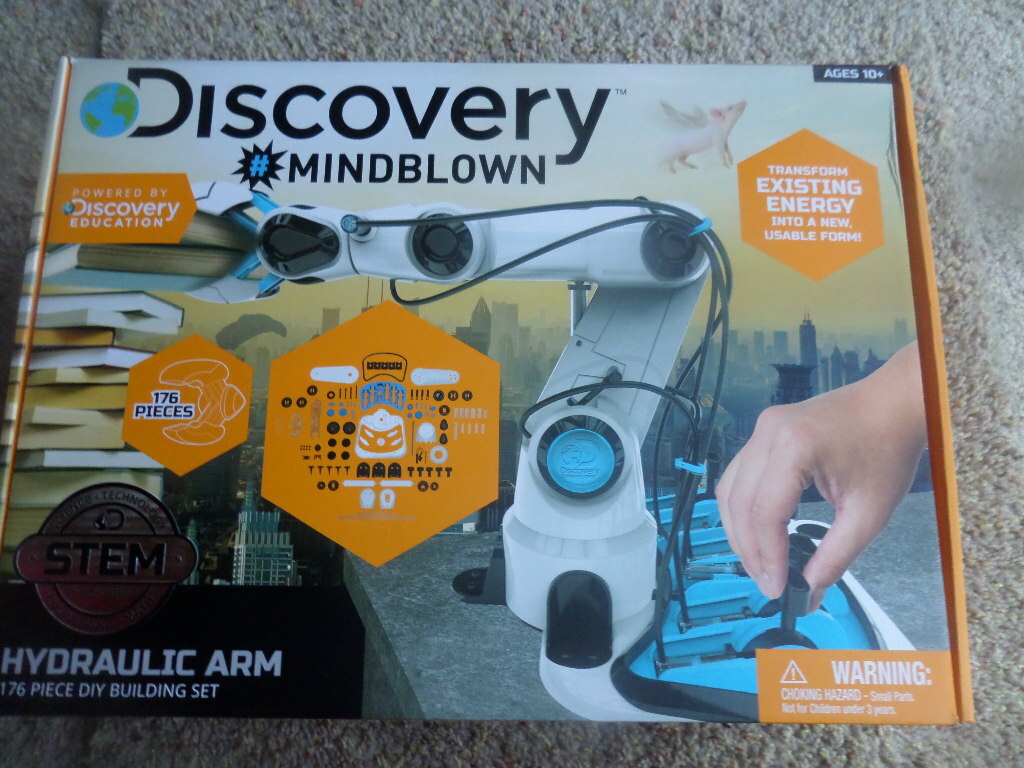 Discovery # Mindblown Kids 176 Piece Hydraulic 6 Lever Control Robotic Arm Toy