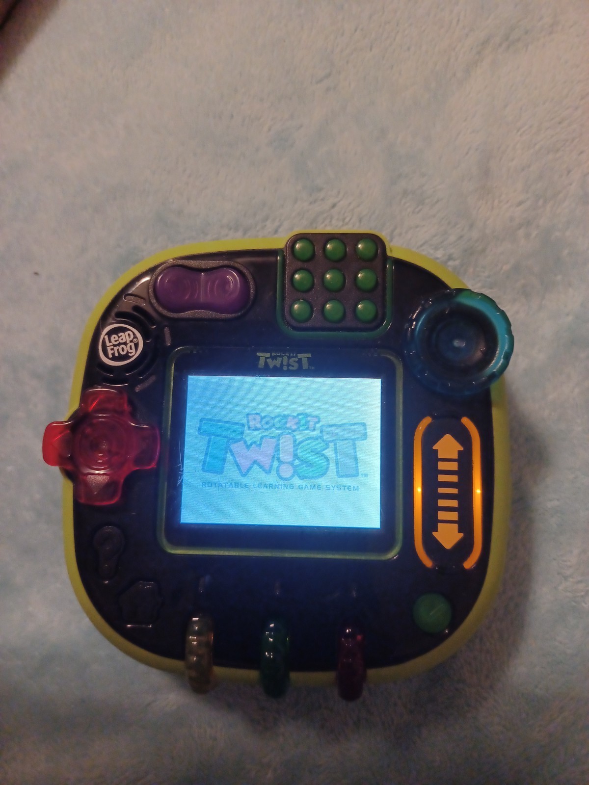 Leapfrog Rockit Twist Black/Green Button Control Handheld Learning Game System